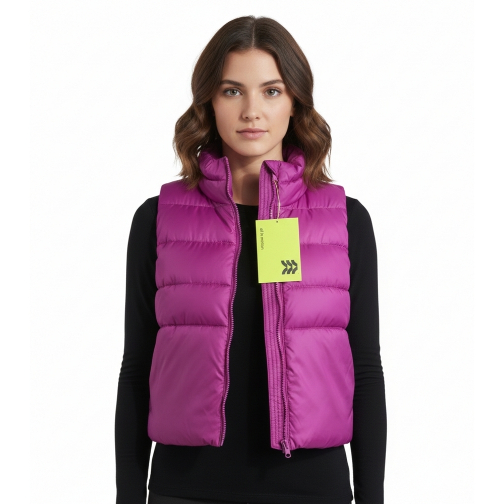 NEW All In Motion Woman's Cropped Puffy Vest